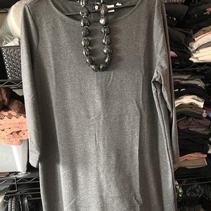 Gap Charcoal-Grey Heather, 3/4-Sleeve Dress
